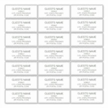 Benutzerdefinierte Gäste adressieren Labels in dun