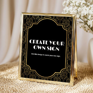 Benutzerdefinierte Gatsby Roaring Twenties Party Poster