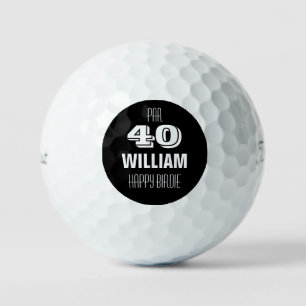 Benutzerdefinierte Geburtstags-Golfer Happy Birdie Golfball