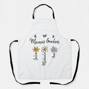 Benutzerdefinierte Geburtstagsblumen-Tasse Namen,  Schürze