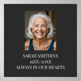 benutzerdefinierte Gedenk- Trauerfeier Erinnerung Poster