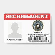 Benutzerdefinierte Geheimagenten-Spion-ID-Karte |