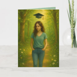 Benutzerdefinierte geklappte Abschluss-Karte Dunkl Dankeskarte