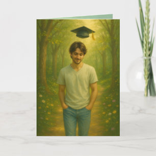 Benutzerdefinierte geklappte Abschluss-Karte mit b Dankeskarte