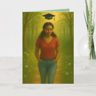 Benutzerdefinierte geklappte Abschluss-Karte Schwa Dankeskarte