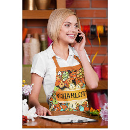 Benutzerdefinierte Gemusterte florale Schürze