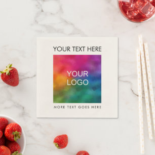 Benutzerdefinierte Geschäft-Logo-Textvorlage Moder Serviette