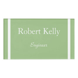 Benutzerdefinierte Geschäftsbereiche mit grünen un Namenschild