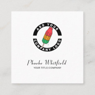 Benutzerdefinierte Geschäftslogo-Minimalistische S Quadratische Visitenkarte