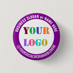 Benutzerdefinierte Geschäftslogo Social Media Butt Button