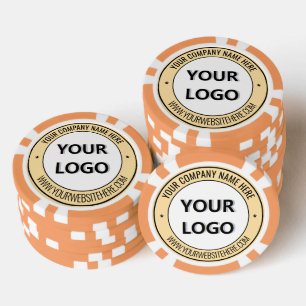 Benutzerdefinierte Geschäftslogo und Text Poker Ch Pokerchips