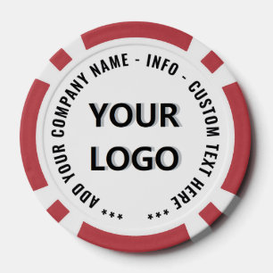 Benutzerdefinierte Geschäftslogo- und Text-Pokerch Pokerchips