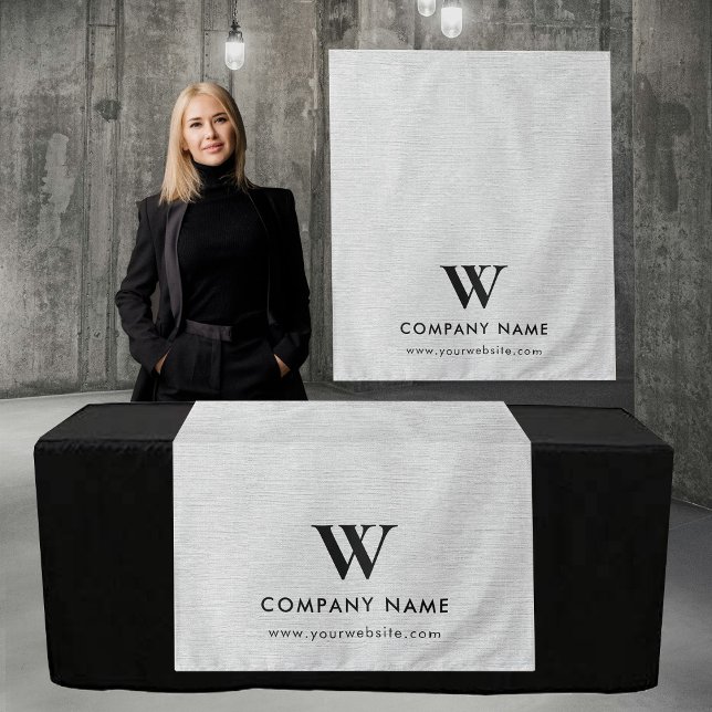 Benutzerdefinierte Geschäftstisch-Läufer-Flagge Gr Wandteppich (Custom Business Table Runner Banner Gray Linen Tapestry)