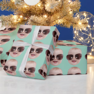 Benutzerdefinierte Gesicht Geburtstagsfeier Benutz Geschenkpapier