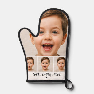 Benutzerdefinierte Gesichter personalisiert 4 Foto Ofenhandschuh