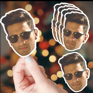 Benutzerdefinierte Gesichts-Cutout-Junggesellinnen Aufkleber