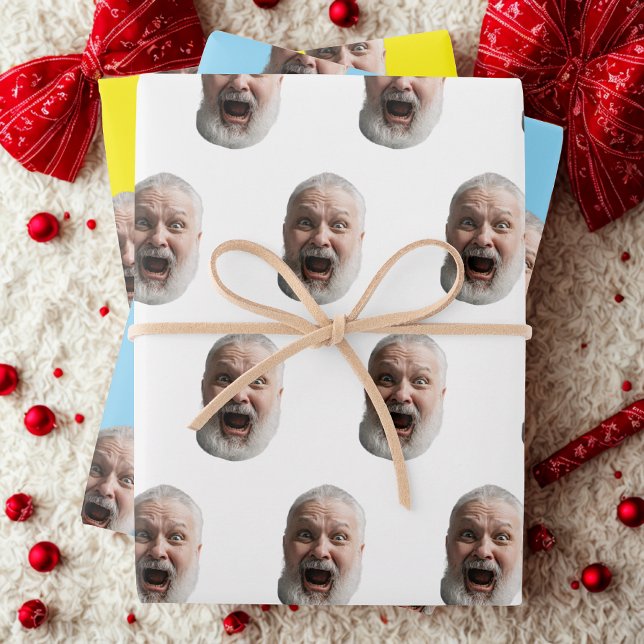 Benutzerdefinierte Gesichts-Geschenkverpackung Geschenkpapier Set (Von Creator hochgeladen)