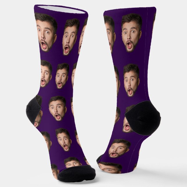 Benutzerdefinierte Gesichts-Socken Personalisierte Socken (Gewinkelt)