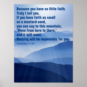 Benutzerdefinierte Glaubens-Inspirationsbibelverse Poster