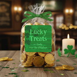 Benutzerdefinierte Glücks-Leckereien St. Patrick’s Quadratischer Aufkleber