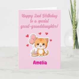 Benutzerdefinierte Glückwünsche zum 2. Geburtstag  Karte