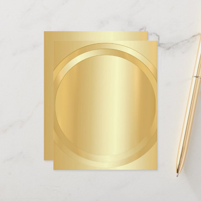 Benutzerdefinierte Gold-Look glamouröse Vorlage Hi (Vorderseite/Rückseite Beispiel)