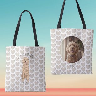Benutzerdefinierte Golden Doodle Foto & Name-Tasch
