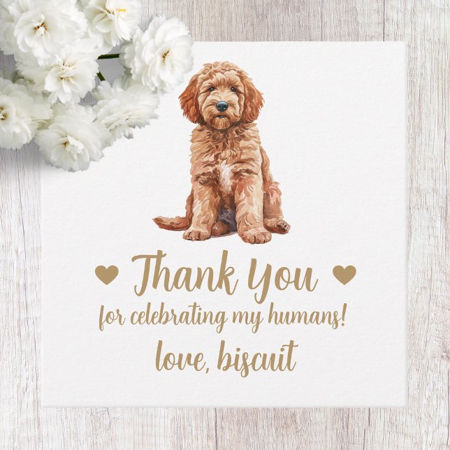 Benutzerdefinierte Goldendoodle-Gastgeschenk Hochz Geschenkanhänger (Von Creator hochgeladen)