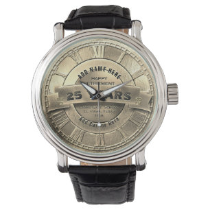 Benutzerdefinierte goldene Ruhestandsuhr Armbanduhr