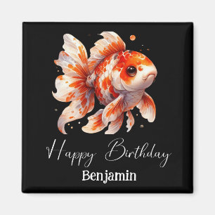 Benutzerdefinierte Goldfisch-Geburtstagsfeier mode Magnet