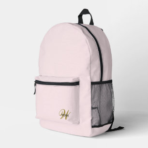 Benutzerdefinierte Goldinitiale feminin Mädchenhaf Bedruckter Rucksack