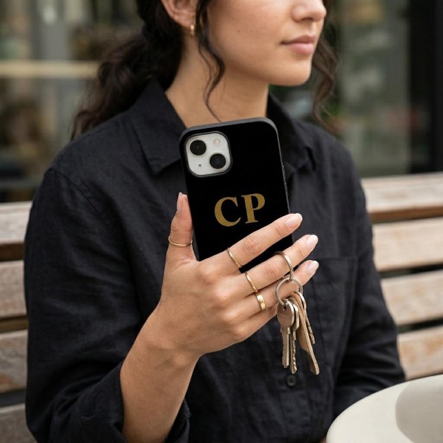 Benutzerdefinierte Goldinitiale iPhone Hülle (Von Creator hochgeladen)