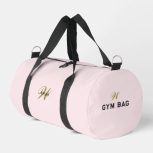 Benutzerdefinierte Goldinitialen Mädchenhaft Rosa  Duffle Bag