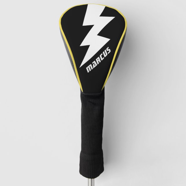 Benutzerdefinierte Golf Driver Hülle mit Blitz-Log Headcover (Vorderseite)