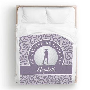 Benutzerdefinierte Golf-Silhouette Modernes Muster Fleecedecke