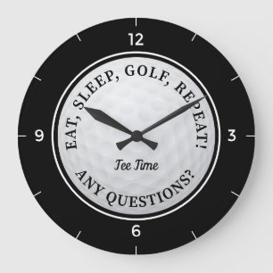Benutzerdefinierte Golfball-Sportskarte Golfer Sch Große Wanduhr
