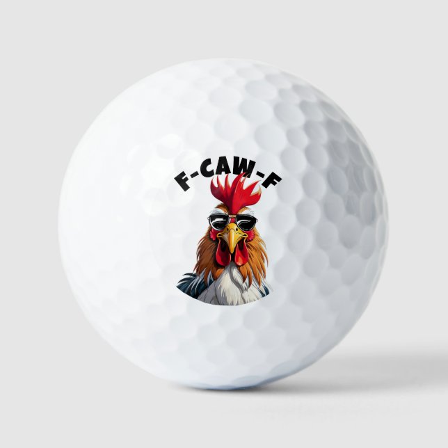 Benutzerdefinierte Golfbälle Humor - F Caw F Bälle (Vorderseite)