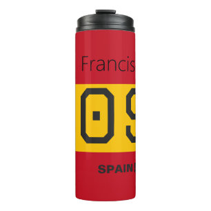 Benutzerdefinierte Grafik des spanischen Nationalf Thermosbecher