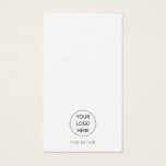 Benutzerdefinierte Grafikkarte für das Sammeln von<br><div class="desc">Eine einfache benutzerdefinierte fügen Sie Ihre eigene Logo-weiße Ohrring-Display-Karte. Auf der Karte befinden sich kleine, simulierte Löcher, die auf die Schmuckplatzierung hinweisen. Es gibt keine echten Löcher. Sie sind nur ein Leitfaden. Sie können sie löschen oder behalten werden. Sie können auch das einfache Design-Tool verwenden, um die Schriftart zu ändern....</div>