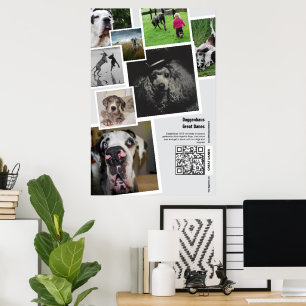 Benutzerdefinierte Great Dane Fotocollage Poster