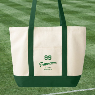 Benutzerdefinierte Green Baseball-Spielernummer un Tragetasche