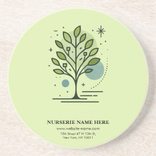 Benutzerdefinierte Greenleaf Nursery Branding Getränkeuntersetzer