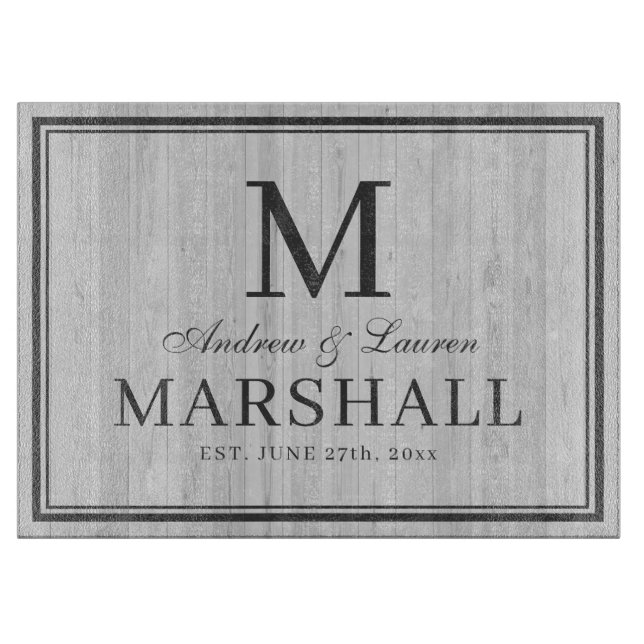 Benutzerdefinierte GRILLEN Paare nennen rustikales Schneidebrett (Vorderseite)