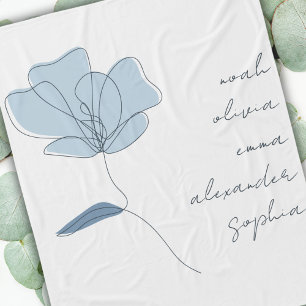 Benutzerdefinierte Großkinder benennen Minimal-Blu Fleecedecke