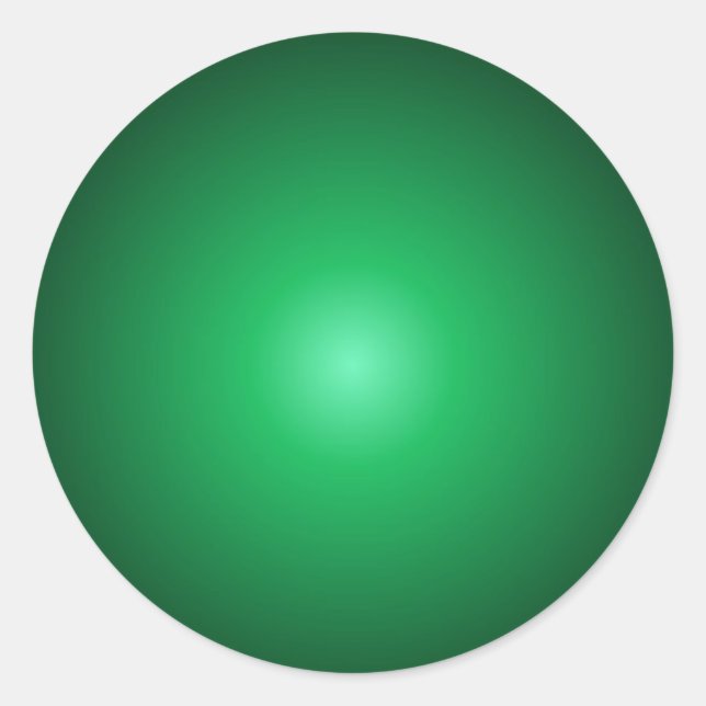 Benutzerdefinierte grüne Farbleere Trendy Elegant- Runder Aufkleber (Vorderseite)