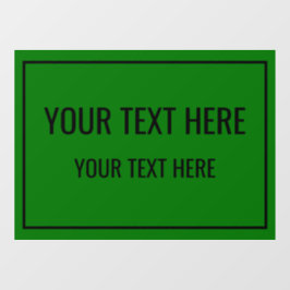 Benutzerdefinierte grüne Fensterklammern mit dem T Fensteraufkleber