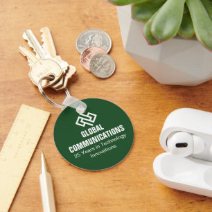 Benutzerdefinierte grüne Technologie-Geschäftsverm Schlüsselanhänger