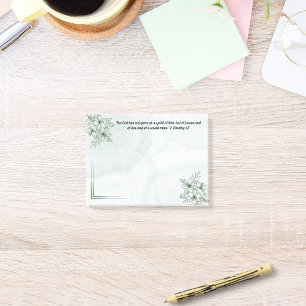 Benutzerdefinierte grüne vintage botanische Bibelv Post-it Klebezettel