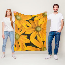 Benutzerdefinierte Gruppe von Sonnenblumenbildern  Fleecedecke