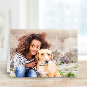 Benutzerdefinierte Grußkarten mit Haustierfotos Karte